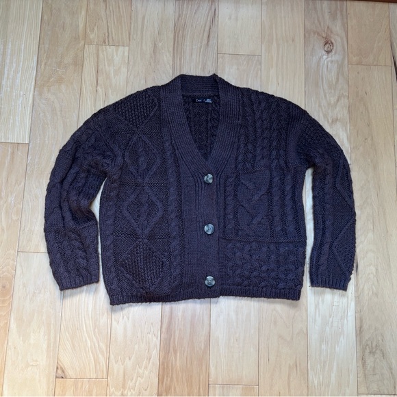 Dex Sweaters - Dex Soft Brown Chunky Knit Cardigan